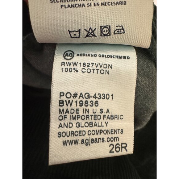 2/$30 Adriano Goldschmied 26 Dark Green High Waisted Wide Leg Corduroy Pants - Picture 13 of 15